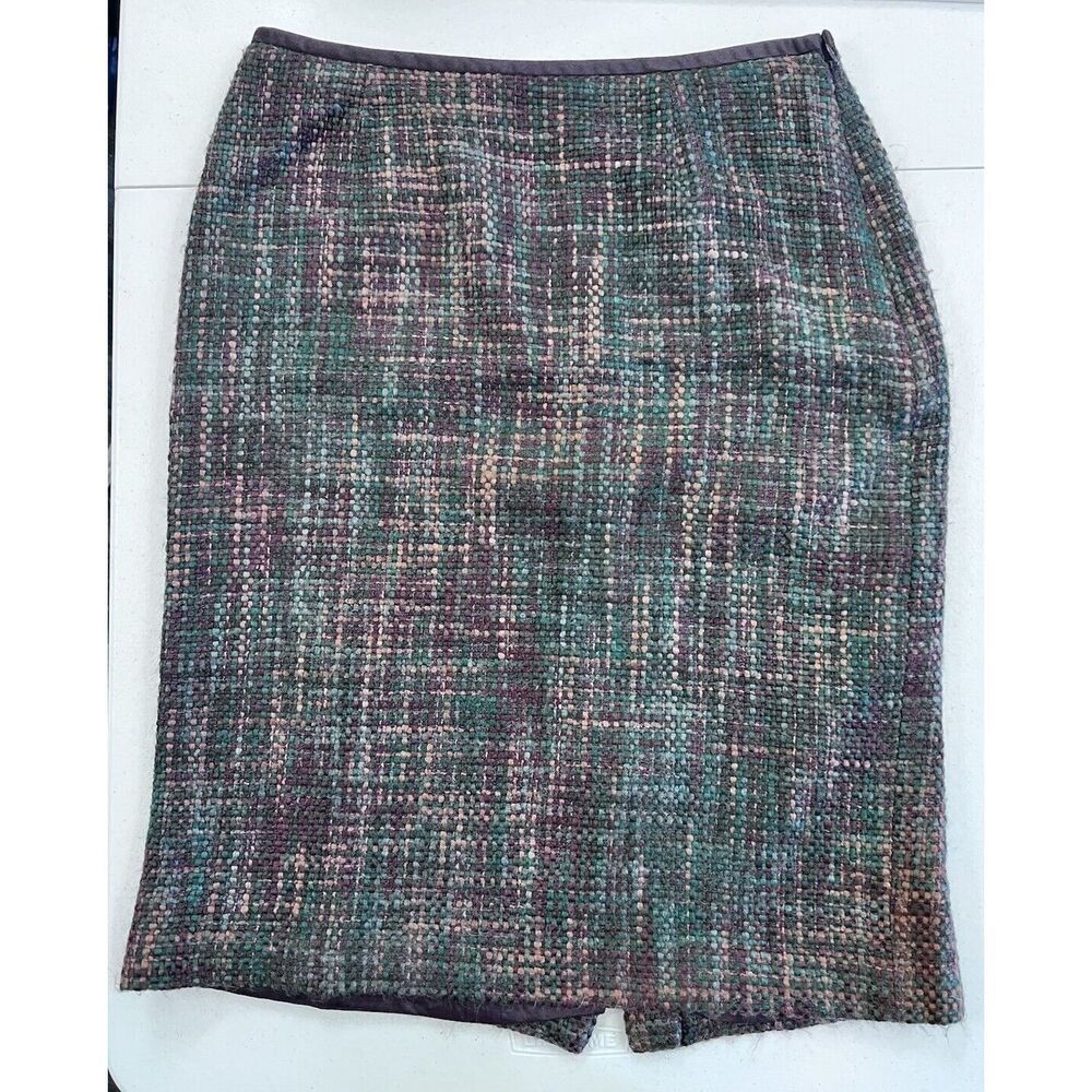 Apostrophe Wool Plaid Skirt Size 8 Wool Blend - Good Condition Vintage